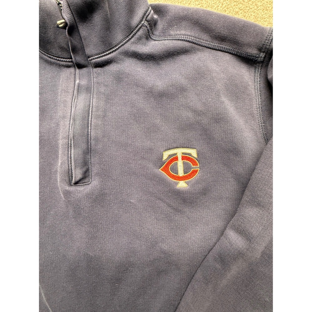 Cutter and Buck‎ Minnesota Twins Quarter Zip Pullover Navy Blue Sweatshirt Large - Picture 2 of 8